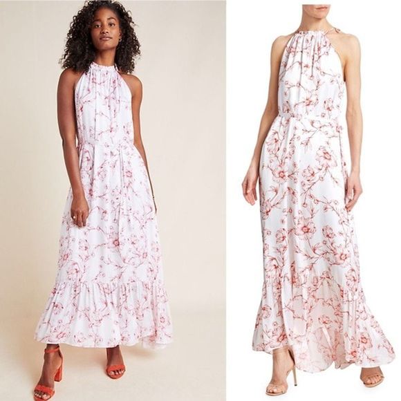 Anthropologie Dresses & Skirts - Monique Lhuillier Freesia Maxi Dress White Floral